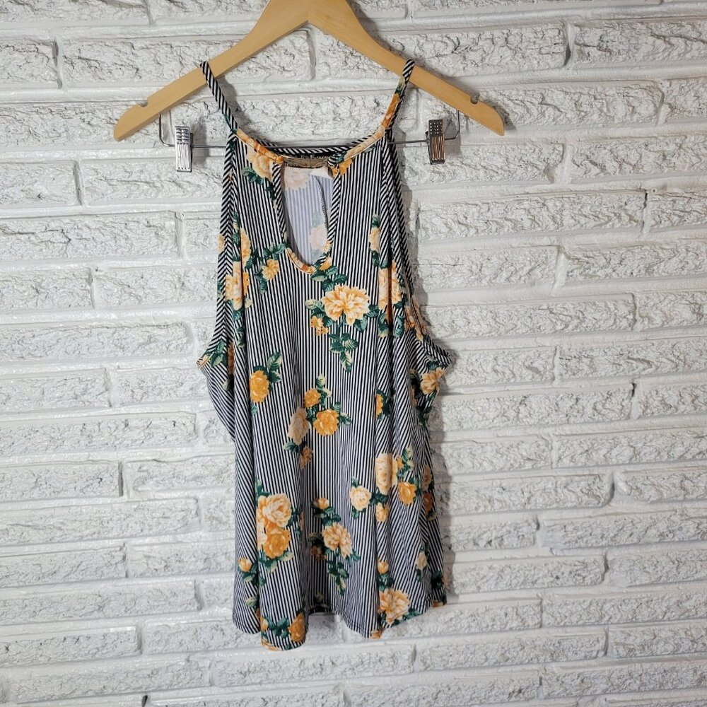 Top Fashion New York Womens Top 3X Plus Tank Spaghett Strap Tan FLO8XE